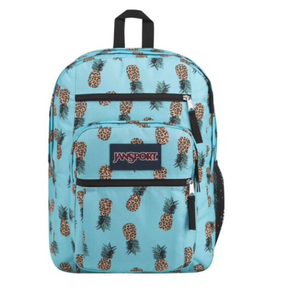 JanSport Big Student Blue Notebook Carrying Backpack Leopard Pineapple 15" - Picture 16 of 16